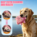Monster Dog Birthday Toy for Gifts – Stuffed Pink Plush Dog Toy with Squeaker