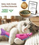 Catnip & Silvervine Fish Kicker Toy – 5000mg Catnip & 2000mg Silvervine Interactive Cat Toy