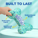 Dog Birthday Toys – Plush Squeaky Bone Toy for Small, Medium & Large Dogs