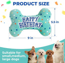 Dog Birthday Toys – Plush Squeaky Bone Toy for Small, Medium & Large Dogs