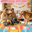 Monster Dog Birthday Toy for Gifts – Stuffed Pink Plush Dog Toy with Squeaker
