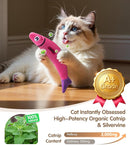 Catnip & Silvervine Fish Kicker Toy – 5000mg Catnip & 2000mg Silvervine Interactive Cat Toy