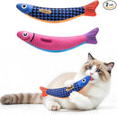 Catnip & Silvervine Fish Kicker Toy – 5000mg Catnip & 2000mg Silvervine Interactive Cat Toy