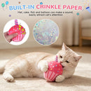 Cat Birthday Decorations Outfit – 5-Piece Catnip Toy & Birthday Party Set for Indoor Cats