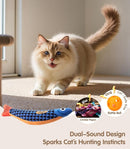 Catnip & Silvervine Fish Kicker Toy – 5000mg Catnip & 2000mg Silvervine Interactive Cat Toy