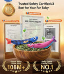 Catnip & Silvervine Fish Kicker Toy – 5000mg Catnip & 2000mg Silvervine Interactive Cat Toy